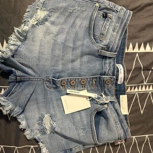 KanCan Blue Distressed Jean Shorts